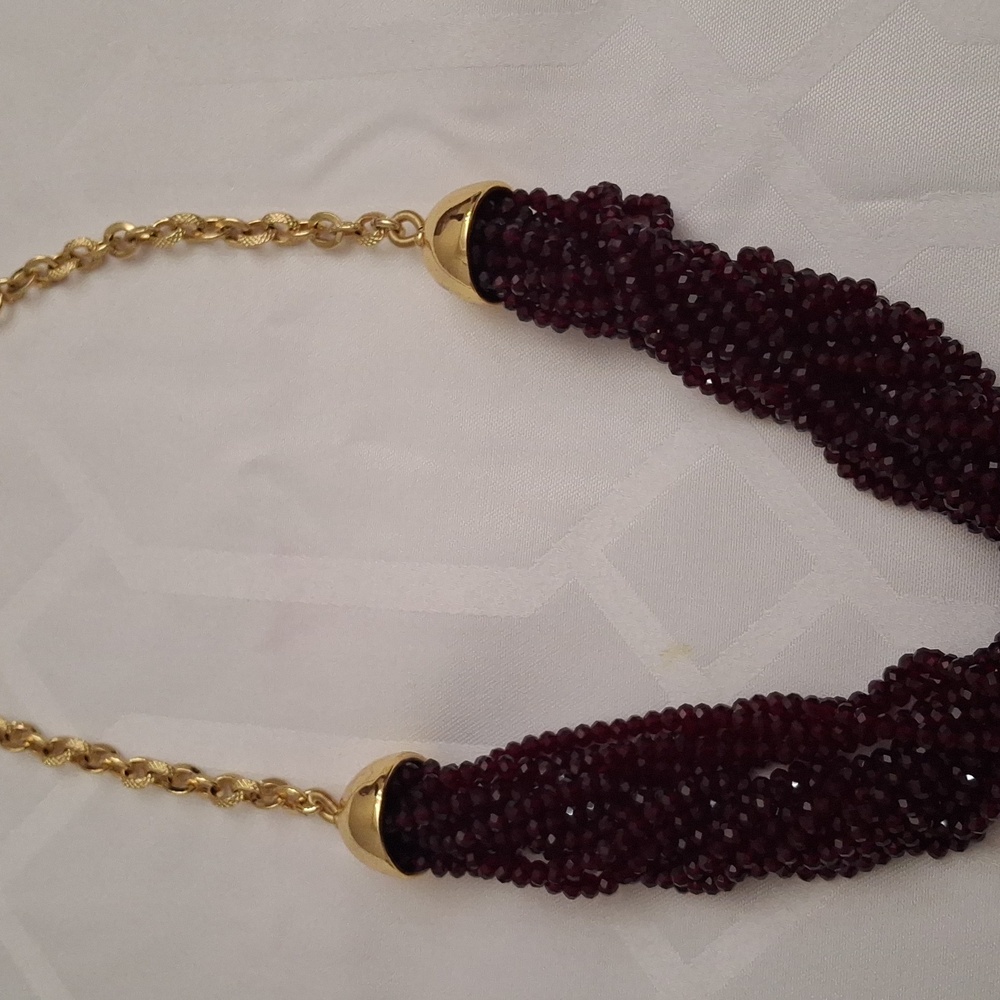 Talbots Red Bead Necklace - USED
